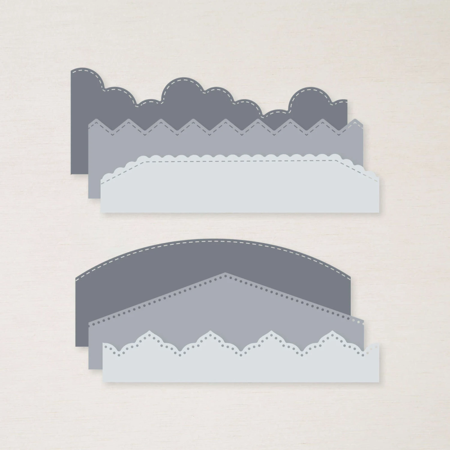 Stanzformen Basic-bordüren Von Stampin‘ Up! 3 Stanzformen Basic-bordüren Von Stampin‘ Up!