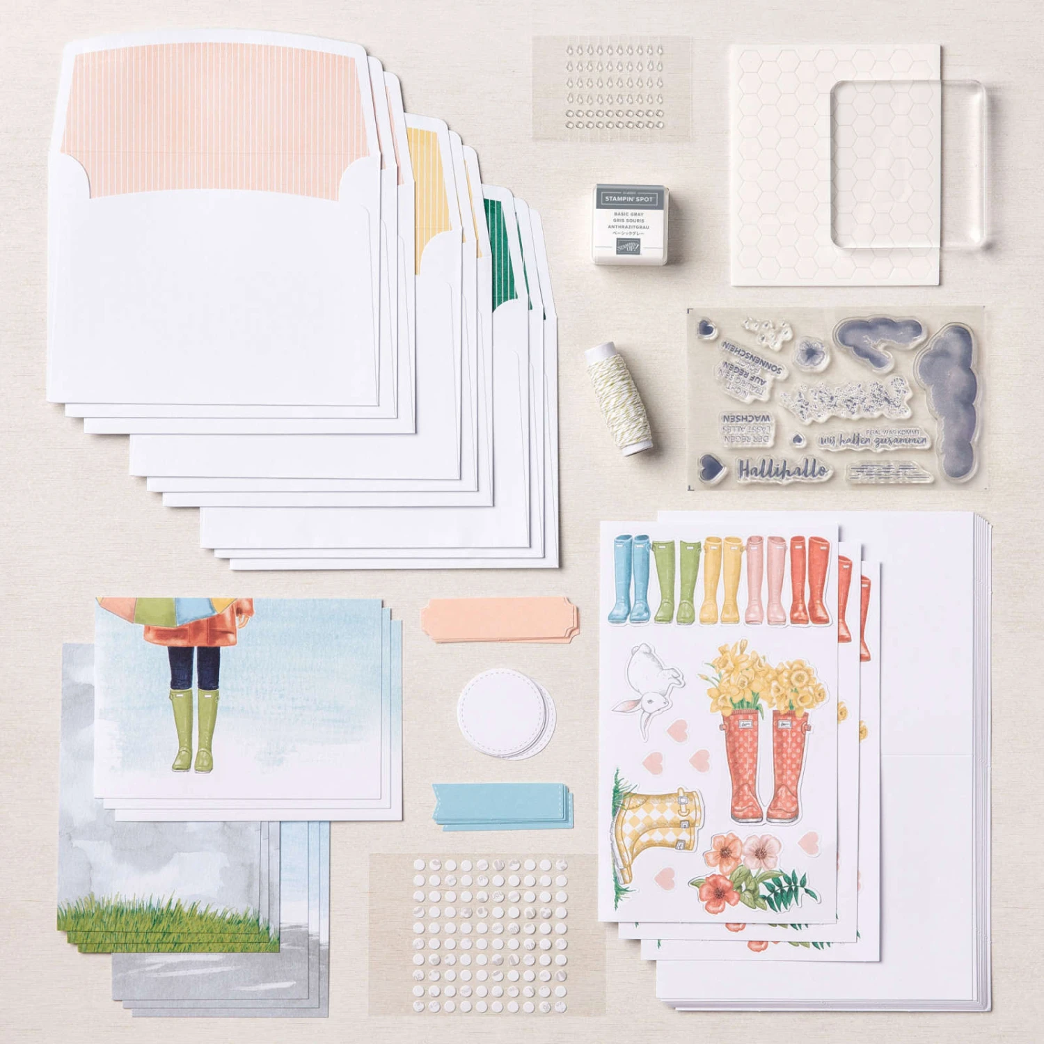 Komplett-set Bei Jedem Wetter Von Stampin' Up! 4 Komplett-set Bei Jedem Wetter Von Stampin' Up! – Bild 2