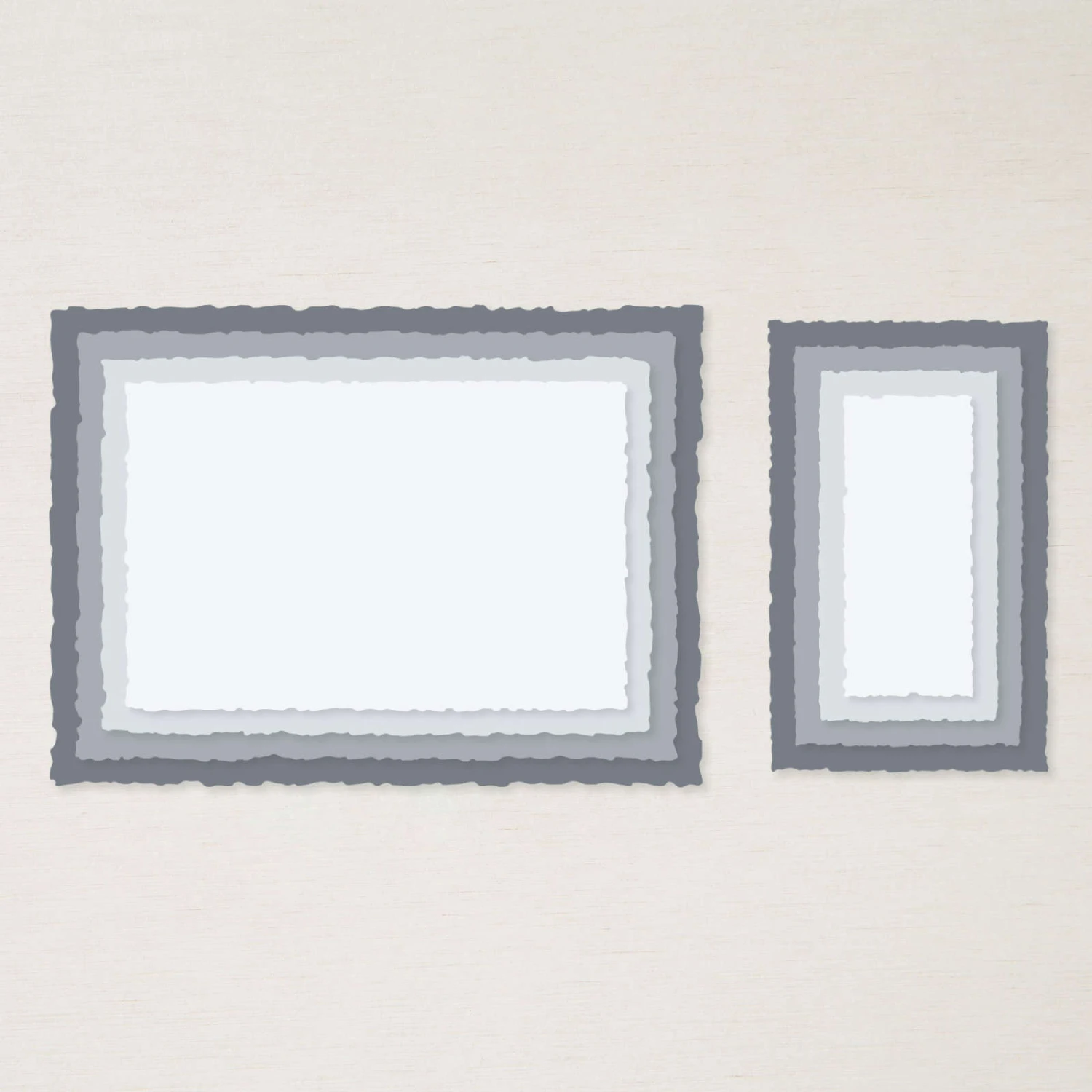 Stanzformen Rechtecke Mit Büttenrand Von Stampin’ Up! 3 Stanzformen Rechtecke Mit Büttenrand Von Stampin’ Up!