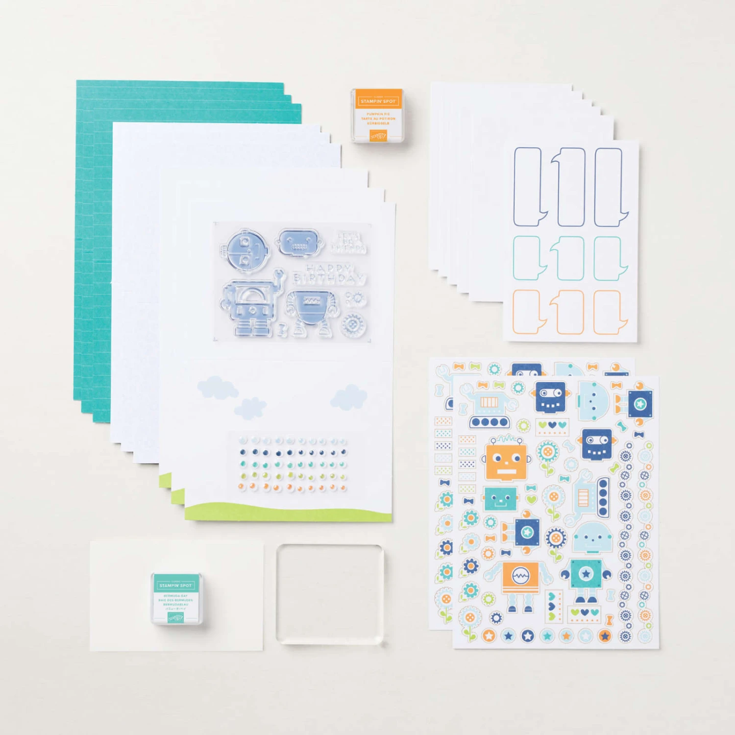 Kartenset Robotergrüße Von Stampin’ Up! 4 Kartenset Robotergrüße Von Stampin’ Up! – Bild 2