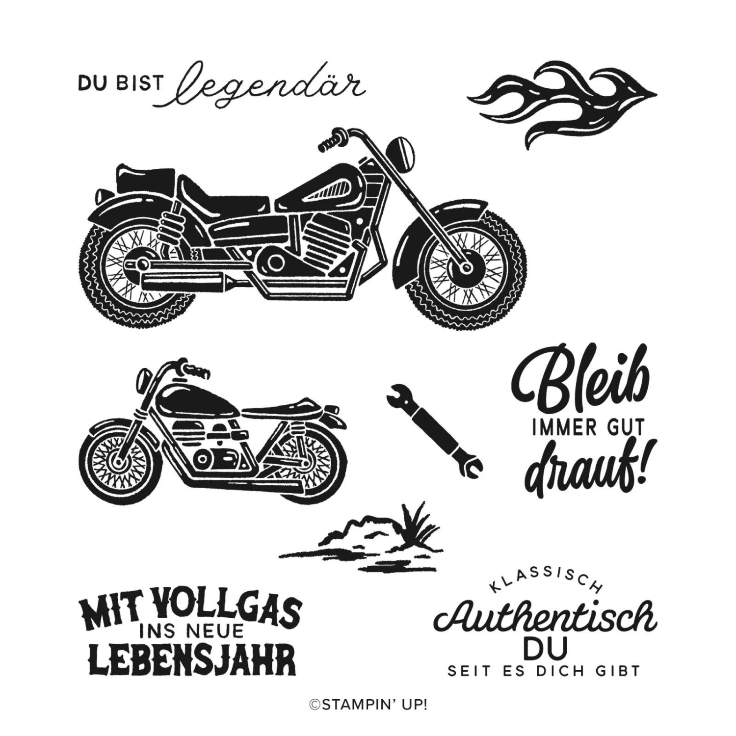 Stempelset Motorrad-fahrt Von Stampin’ Up! 3 Stempelset Motorrad-fahrt Von Stampin’ Up!