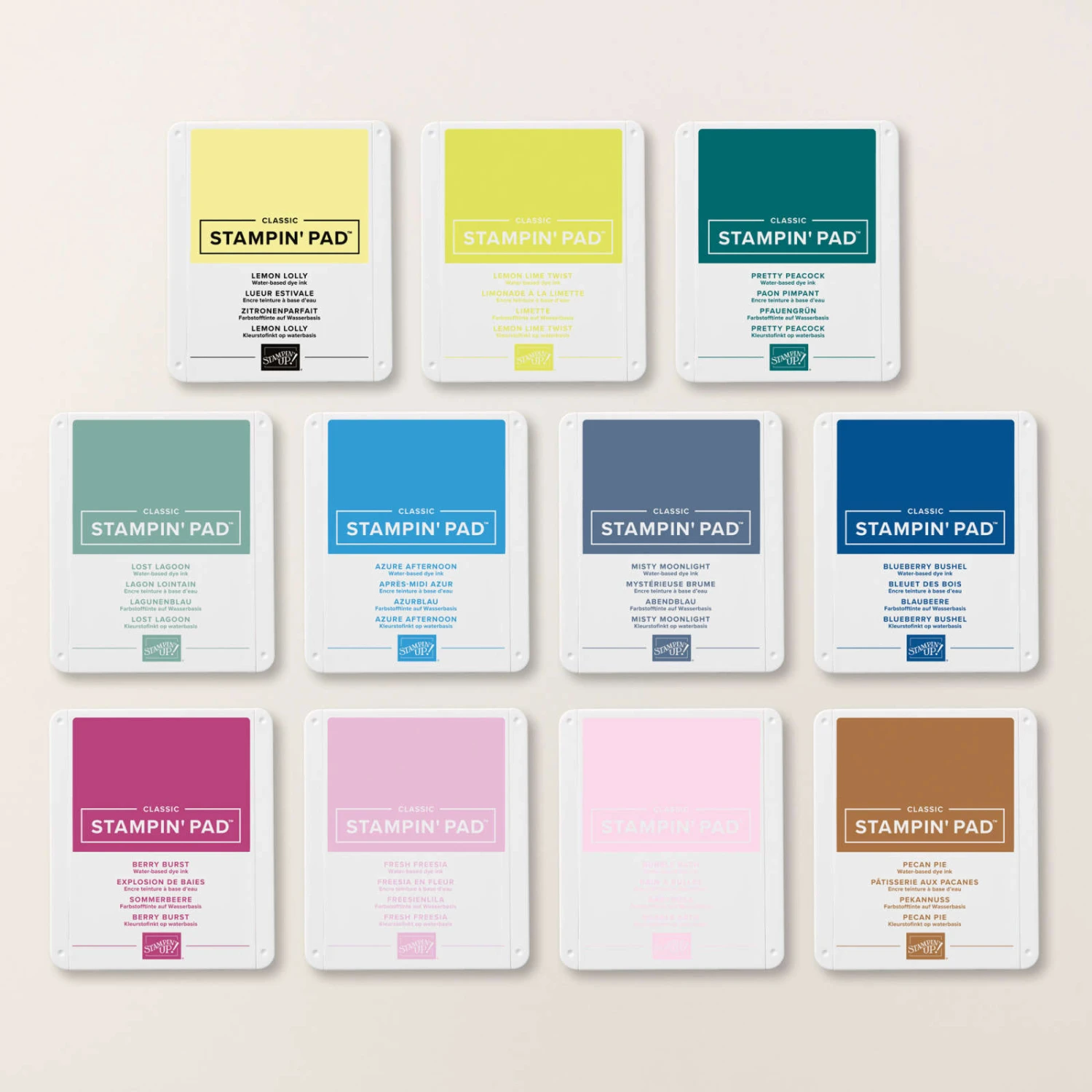 Klassische Stempelkissen Im Paket Neue Stammfarben Von Stampin’ Up! 3 Klassische Stempelkissen Im Paket Neue Stammfarben Von Stampin’ Up!