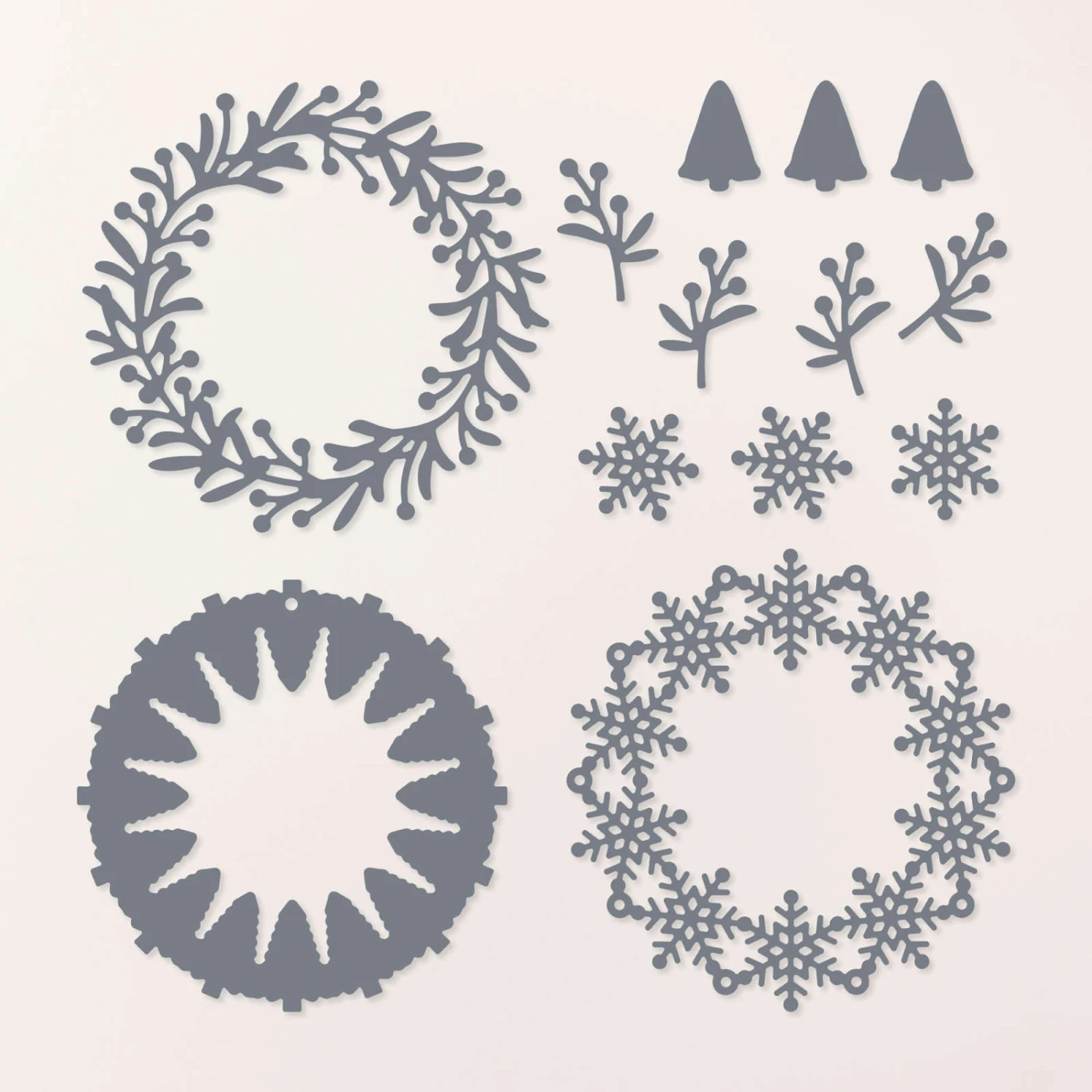 Stanzformen Winterlicher Kranz Von Stampin’ Up! 3 Stanzformen Winterlicher Kranz Von Stampin’ Up!