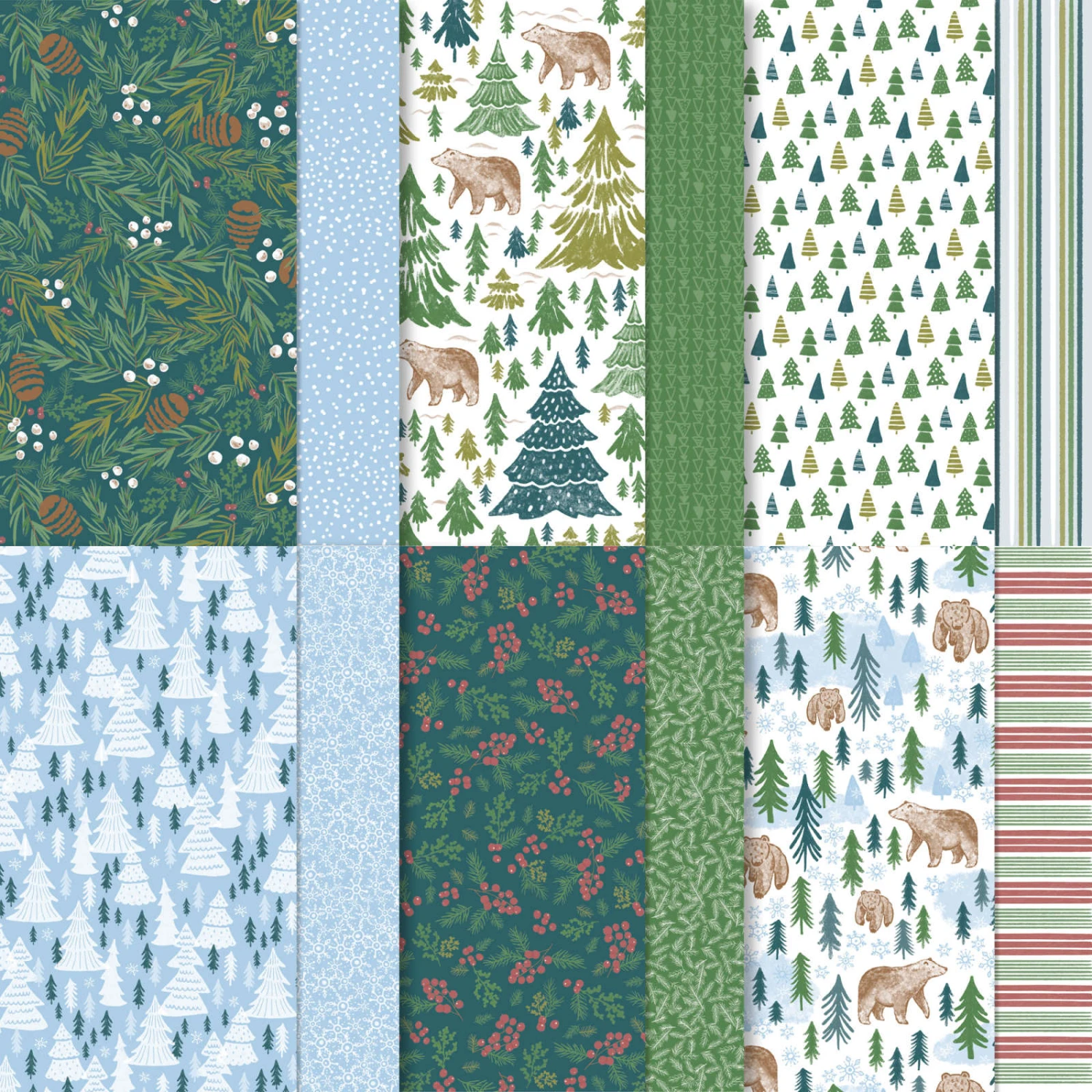 Designerpapier 12" X 12" (30,5 X 30,5 Cm) Unterwegs Im Wald Von Stampin’ Up! 3 Designerpapier 12" X 12" (30,5 X 30,5 Cm) Unterwegs Im Wald Von Stampin’ Up!